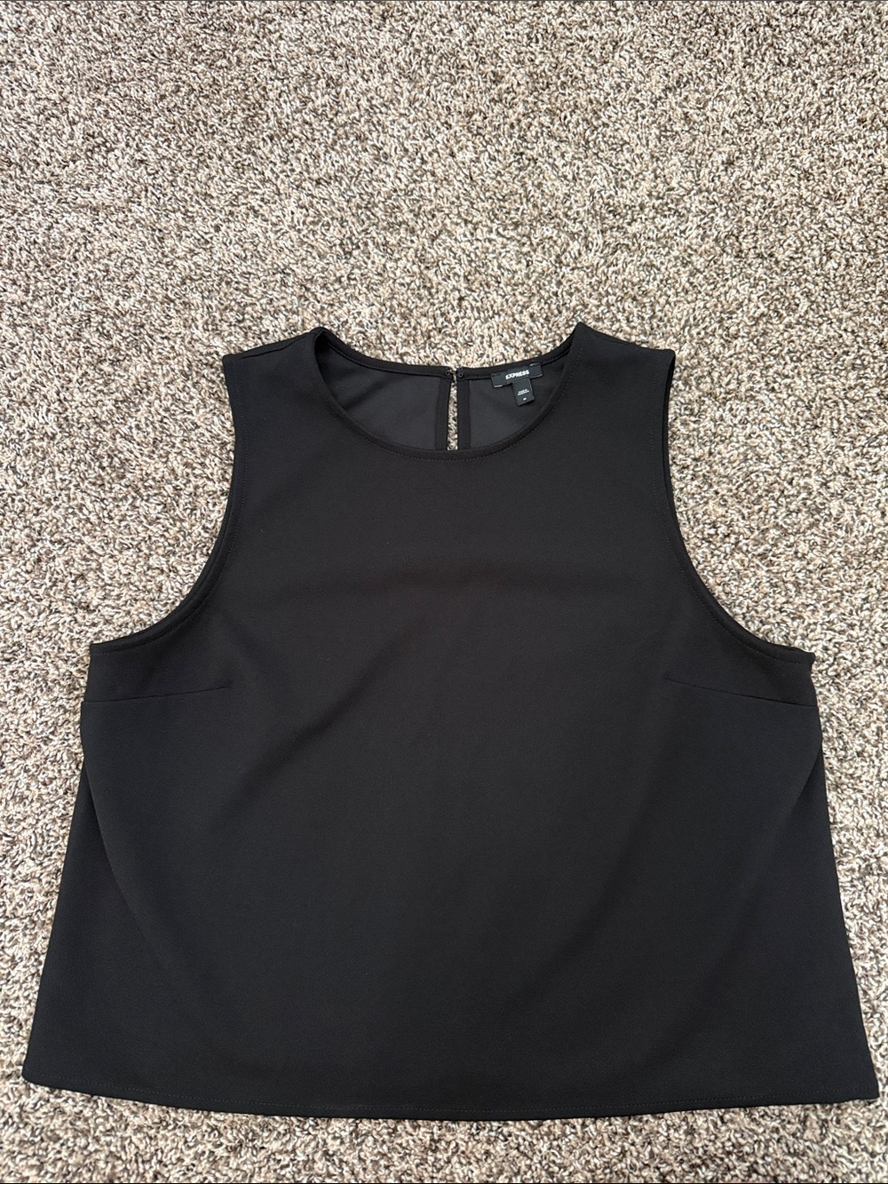 Express Women's Black Sleeveless Crop Top